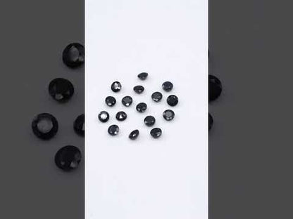Natural Untreated Black Sapphire Calibrated Rounds | 3mm & 4mm