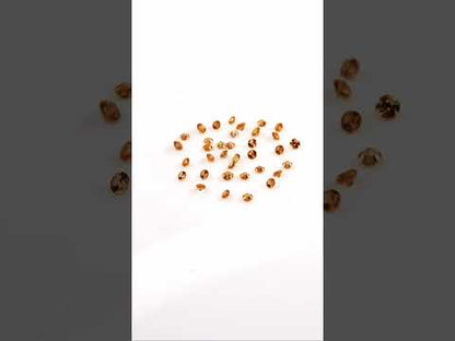 Natural Untreated Orange Sapphire Calibrated Rounds | 2mm