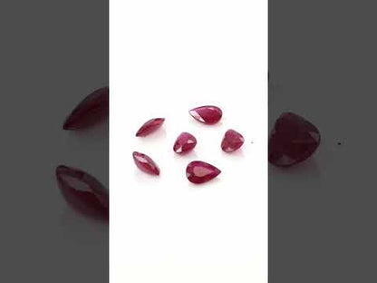 Natural Untreated Burma Ruby Calibrated Pears | 3x5mm & 4x6mm