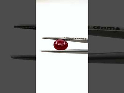 Natural Bangkok Ruby Calibrated Cabochon Ovals | 7x9mm & 8x10mm