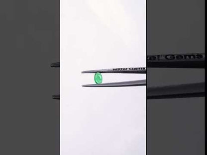 Natural Zambian Emerald Calibrated Cabochon Ovals | 3x5mm & 4x6mm
