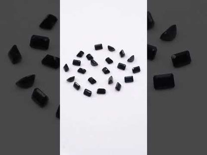 Natural Untreated Black Sapphire Calibrated Octagons | 2x3mm & 3x4mm