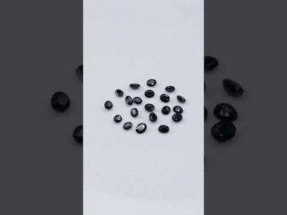 Natural Untreated Black Sapphire Calibrated Ovals | 5x6mm & 6x7mm