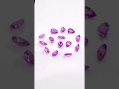 Natural Mozambique Untreated Pink Sapphire Calibrated Pears | 5x7mm & 6x8mm