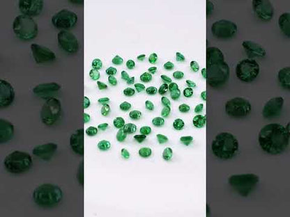 Natural Zambian Emerald Calibrated Round | 3mm & 3.5mm
