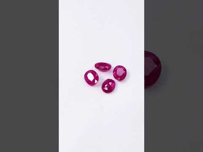 Natural Mozambique Untreated Ruby Calibrated Ovals | 7x9mm & 8x10mm