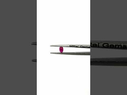 Natural Bangkok Ruby Calibrated Cabochon Ovals | 3x5mm & 4x6mm
