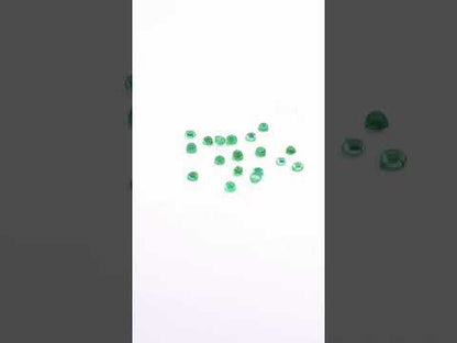 Natural Zambian Emerald Calibrated Cabochon Rounds | 2mm & 2.5mm