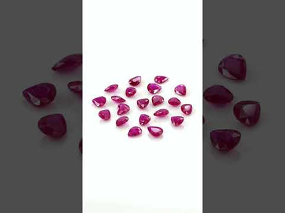 Natural Untreated Mozambique Ruby Calibrated Pears | 3x4mm & 4x5mm