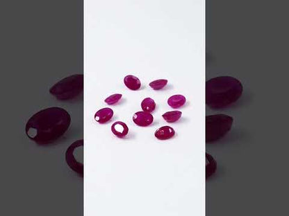 Natural African Untreated Ruby Calibrated Ovals | 5x7mm & 6x8mm