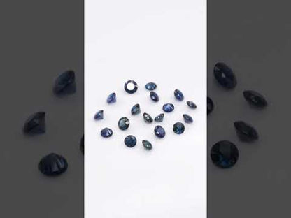 Natural Untreated Blue Sapphire Calibrated Rounds | 3mm & 3.5mm