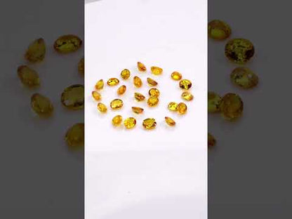 Natural Untreated Yellow Sapphire Calibrated Ovals | 3x4mm & 4x5mm