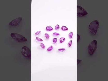 Natural Mozambique Untreated Pink Sapphire Calibrated Pears | 3x5mm & 4x6mm