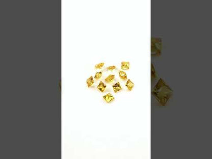 Natural Untreated Yellow Sapphire Calibrated Squares | 2.5mm & 2.75mm