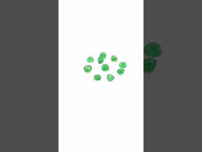 Natural Zambian Emerald Calibrated Cabochon Rounds | 2mm & 2.5mm
