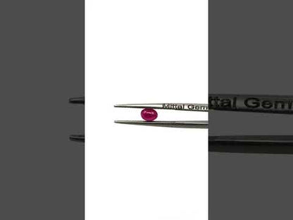 Natural Bangkok Ruby Calibrated Cabochon Ovals | 3x4mm & 4x5mm