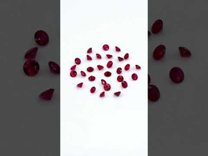 Natural Mozambique Untreated Ruby Calibrated Rounds | 2mm & 2.5mm