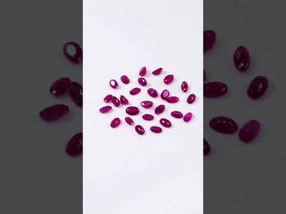 Natural African Untreated Ruby Calibrated Ovals | 3x5mm & 4x6mm