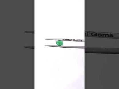 Natural Zambian Emerald Calibrated Cabochon Ovals | 3x5mm & 4x6mm