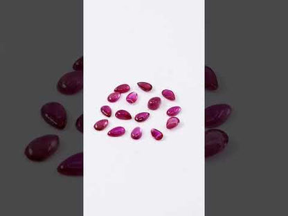 Natural Bangkok Calibrated Ruby Cabochon Pears | 3x5mm & 4x6mm