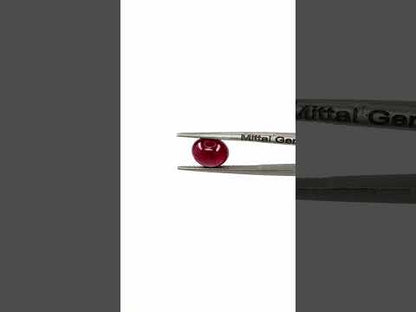Natural Bangkok Ruby Calibrated Cabochon Ovals | 7x9mm & 8x10mm