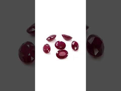 Natural Untreated African Ruby Calibrated Ovals | 5x7mm & 6x8mm
