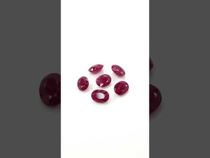 Natural Untreated Burma Ruby Calibrated Ovals | 5x7mm & 6x8mm