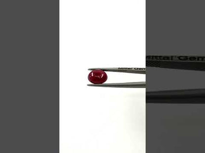 Natural Bangkok Ruby Calibrated Cabochon Ovals | 7x9mm & 8x10mm