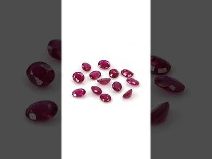 Natural Untreated Burma Ruby Calibrated Ovals | 3x4mm & 4x5mm