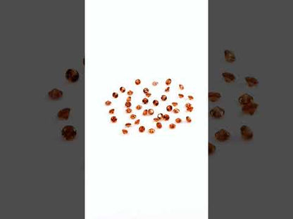 Natural Untreated Orange Sapphire Calibrated Rounds | 1.5mm & 1.75mm