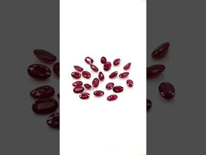 Natural Untreated Burma Ruby Calibrated Ovals | 3x5mm & 4x6mm