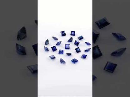 Natural Untreated Blue Sapphire Calibrated Squares | 2mm & 2.5mm