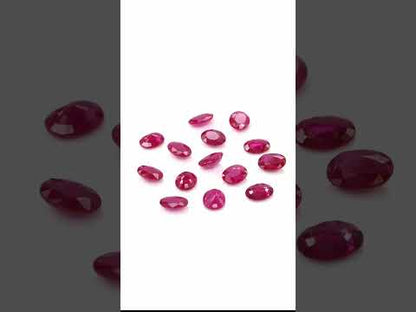 Natural Untreated Mozambique Ruby Calibrated Ovals | 3x4mm & 4x5mm