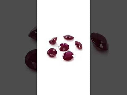 Natural Untreated African Ruby Calibrated Ovals | 5x6mm & 6x7mm