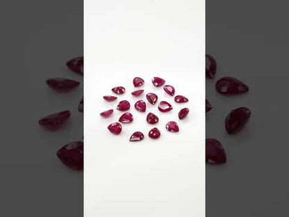 Natural Untreated Mozambique Ruby Calibrated Pears | 3x4mm & 4x5mm