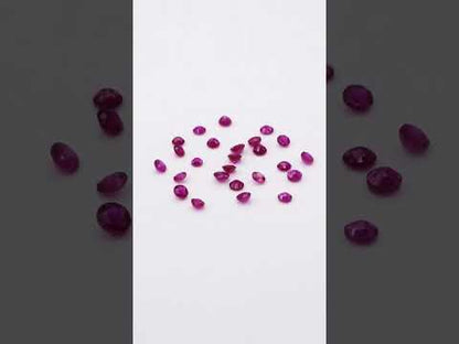 Natural Mozambique Untreated Ruby Calibrated Rounds | 2mm & 2.25mm