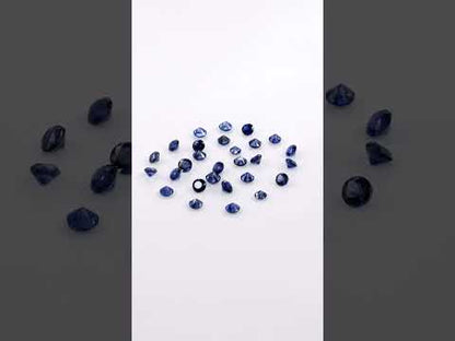 Natural Madagascar Untreated Blue Sapphire Calibrated Rounds | 1.5mm & 1.75mm