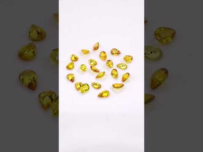 Natural Untreated Yellow Sapphire Calibrated Pears | 3x5mm & 4x6mm