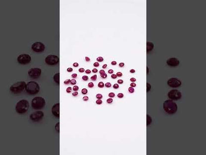 Natural Burma Untreated Calibrated Ruby Rounds | 3mm