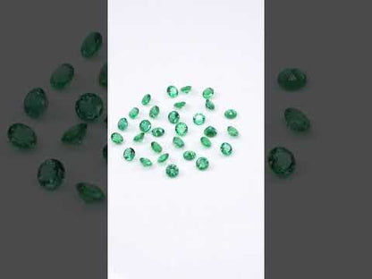 Natural Zambian Emerald Calibrated Round | 3mm & 3.5mm