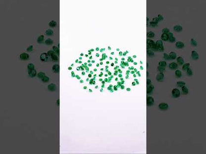 Natural Zambian Emerald Calibrated Round | 2mm & 2.5mm