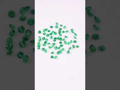 Natural Zambian Emerald Calibrated Round | 2mm & 2.5mm