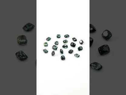 Natural Untreated Australian Teal Sapphire Calibrated Long Cushion | 3x4mm & 4x5mm