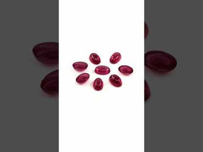 Natural Bangkok Ruby Calibrated Cabochon Ovals | 3x5mm & 4x6mm