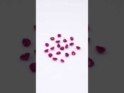 Natural African Untreated Calibrated Ruby Pears | 3x5mm & 4x6mm