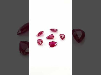 Natural Untreated Burma Ruby Calibrated Pears | 3x5mm & 4x6mm
