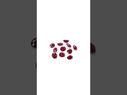Natural Untreated African Ruby Calibrated Ovals | 3x4mm & 4x5mm