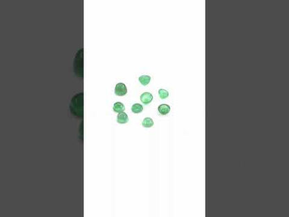 Natural Zambian Emerald Calibrated Cabochon Rounds | 3mm & 4mm