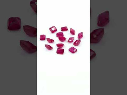 Natural Bangkok Ruby Calibrated Octagons | 3x4mm & 4x5mm