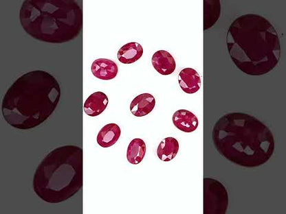 Natural Untreated Mozambique Ruby Calibrated Ovals | 3x4mm & 4x5mm